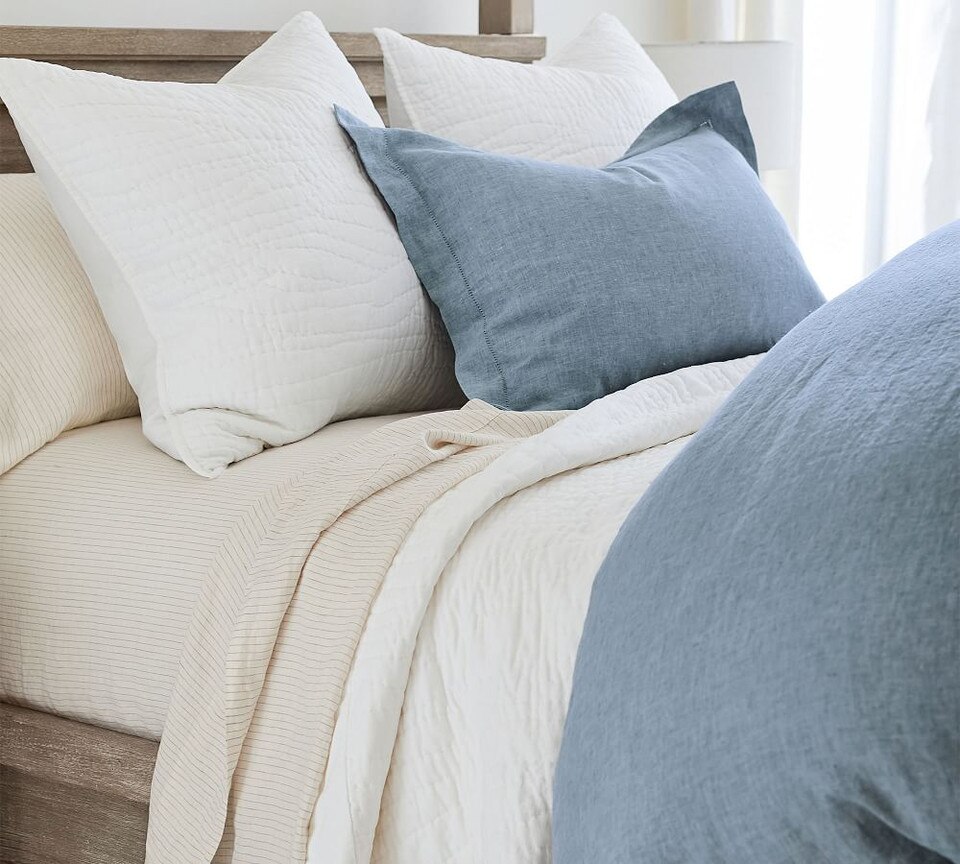 Belgian Flax Linen Hand Stitched Shams